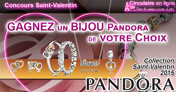 Concours Gagnez un Bijou Pandora Saint-Valentin 2015