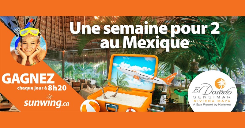Concours Gagnez une semaine pour 2 au Mexique!