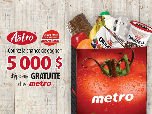 Concours Gagnez 5000 $ d’épicerie gratuite chez Metro ou une des 10 cartes-cadeaux metro de 200$!