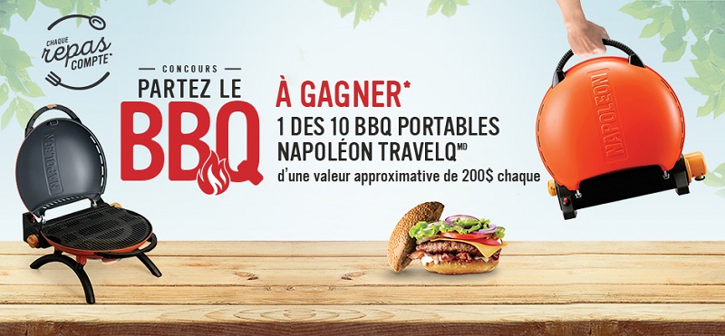 Concours Gagnez 1 des 10 BBQ portables Napoléon Travel Q!