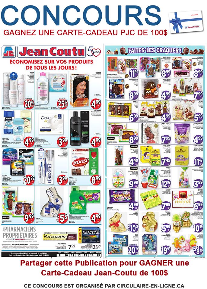 Concours Carte-Cadeau 100$ Jean-Coutu