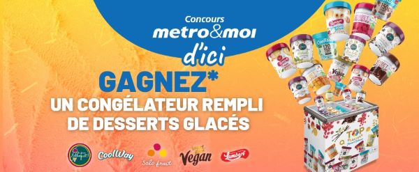 Concours Gagnez 1 des 12 congélateurs remplis de desserts glacés!