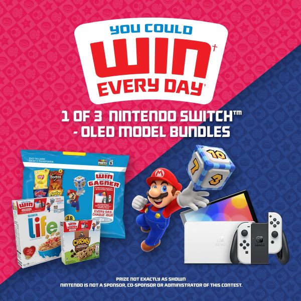 Concours Gagnez 1 des 3 ensembles Nintendo Switch – Modèle OLED CHAQUE JOUR!