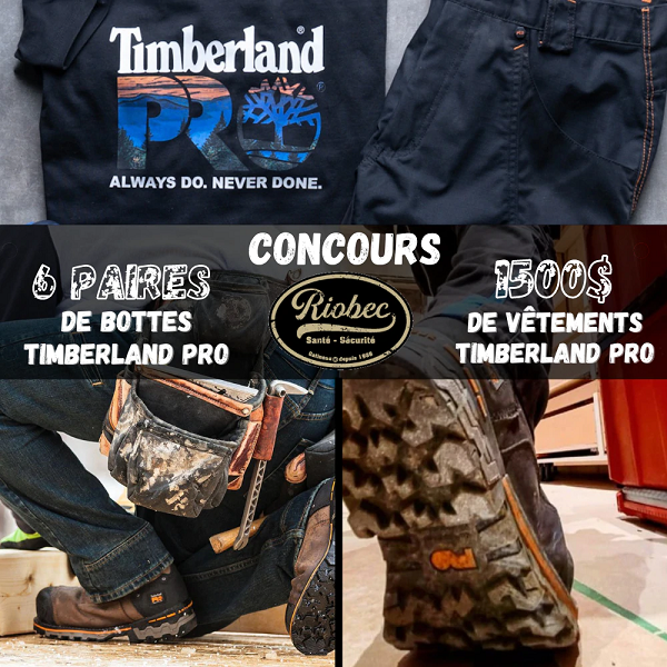 Concours Gagnez une paire de bottes Timberland et un certificat cadeau de 250$!