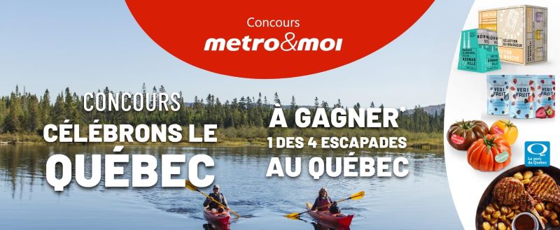 Concours Gagnez 1 des 4 escapades au Québec d'une valeur de 1 000$!