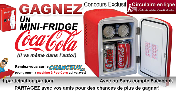 Concours Gagnez un Frigo Personnel Coca Cola